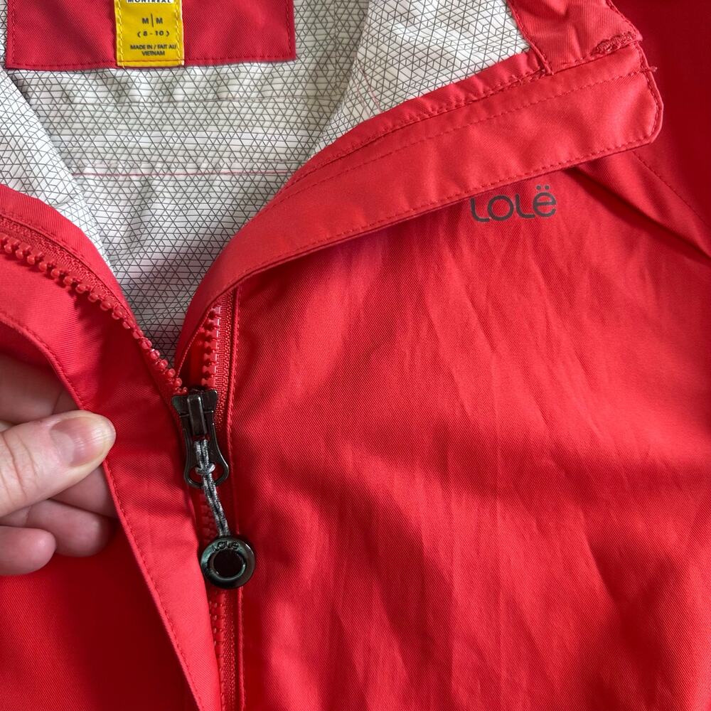 Lole Women's Medium Bright Pink Red Vented Rain Jacket